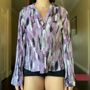 Purple unique button up